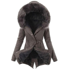 Chic Cotton Puffer with Elegant Fur Hood