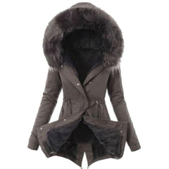 Chic Cotton Puffer with Elegant Fur Hood