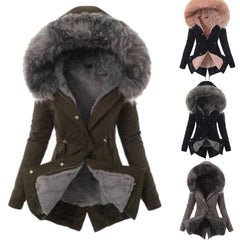 Chic Cotton Puffer with Elegant Fur Hood